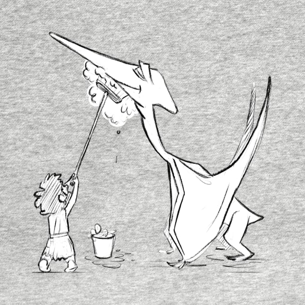 Pterodactyl bath by Jason's Doodles